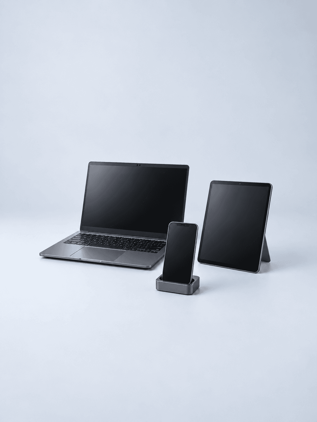Laptop, Tablet und Smartphone als Gerätegruppe